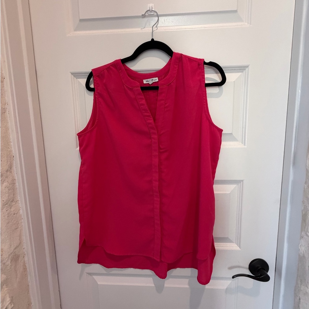 White Birch Fuchsia Sleeveless Blouse